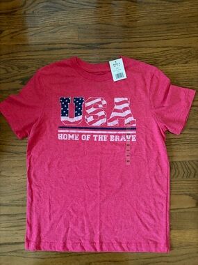 Kohl's Kids Pink USA 'Home of the Brave' Graphic Tee